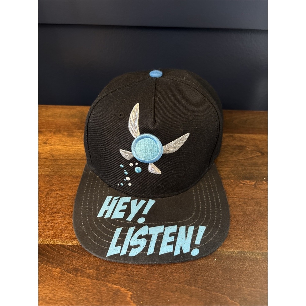 2018 Nintendo Legend of Zelda Hey Listen Navi Fairy Black & Blue Snapback Hat